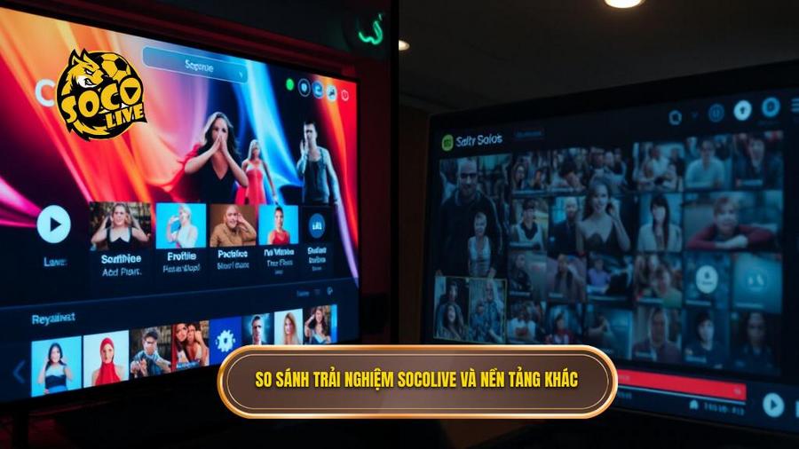 Bảng so sánh trải nghiệm tại Socolive và các nền tảng khác
