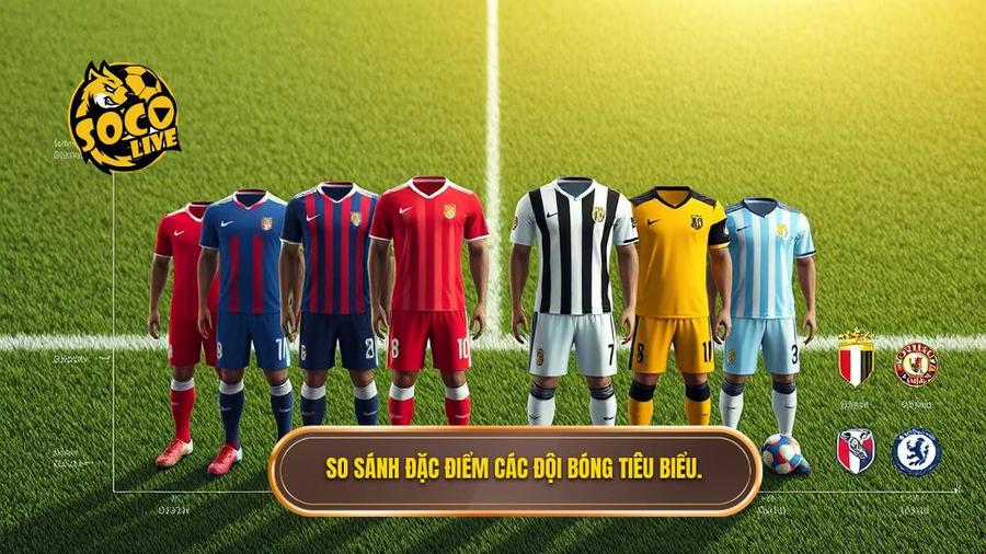 3. So sánh đặc điểm các đội bóng tiêu biểu.
